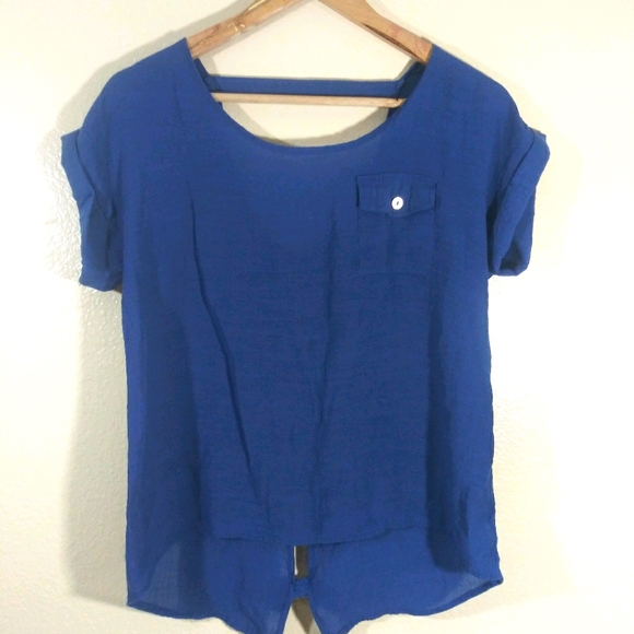 mine Tops - Mine Open Back Bow High Low Top